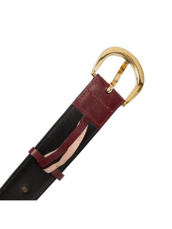 Celine Vintage Carriage Belt 70 Wine Red Bordeaux Leather main image 9
